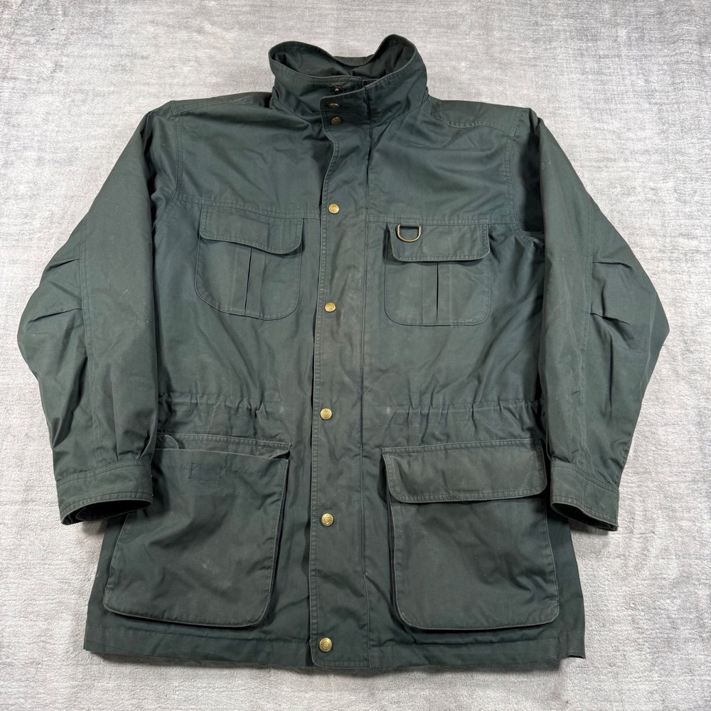 Eddie Bauer Jacket Mens Medium Green Vintage Mountain Parka Wool Lined Field
